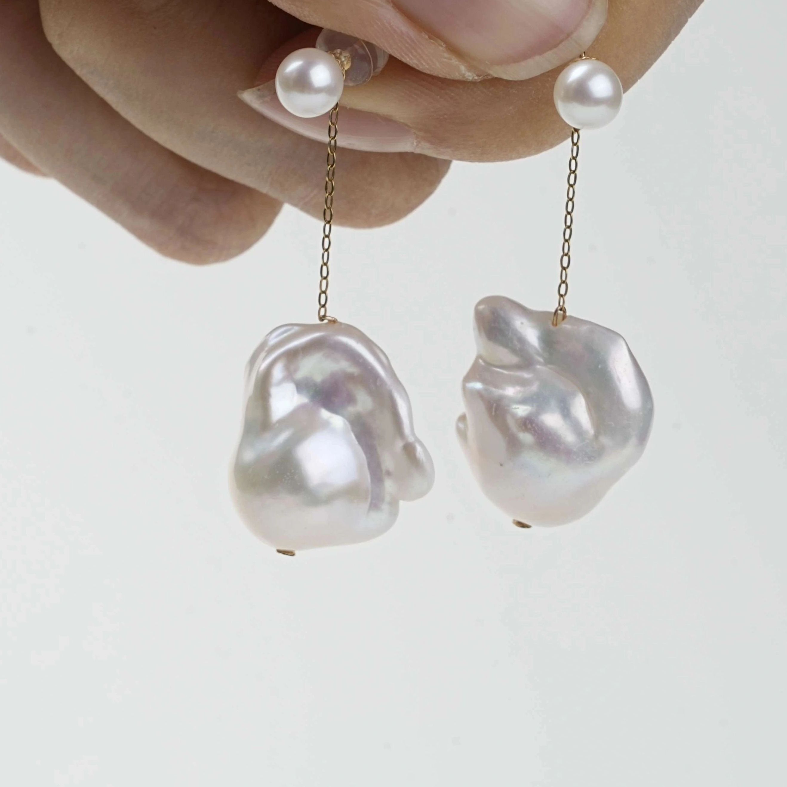 Wedding Package Gold - XF800 ナチュラル不規則 18K ゴールドイヤリング DIY アクセサリー