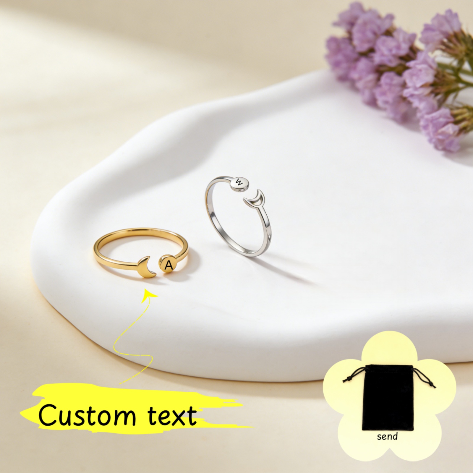カスタマイズされた名前 A-Z イニシャルレトロムーンフェイ - Wedding Z のレビューと価格