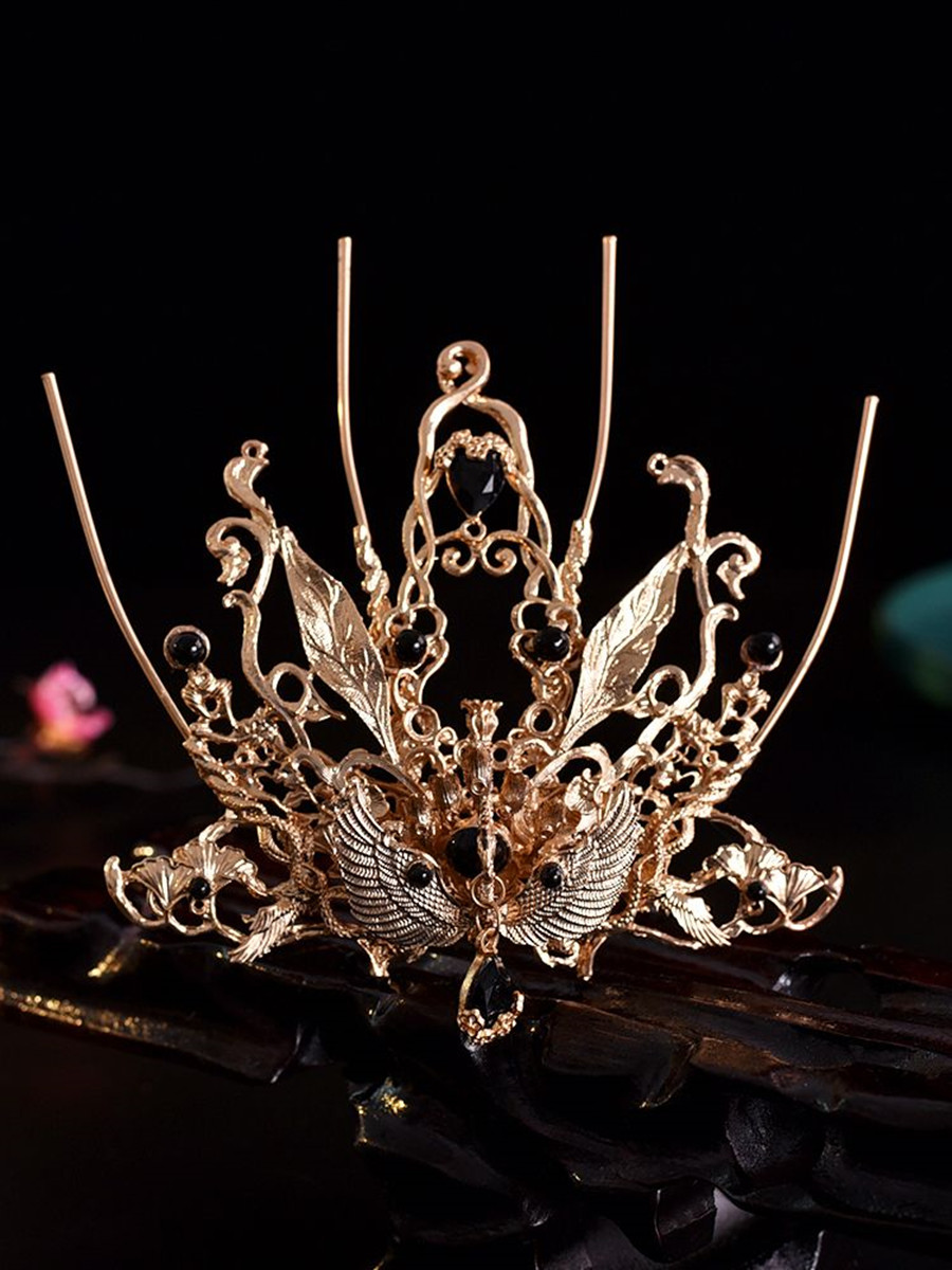 ‌ 古代の鳳凰王冠 ‌   帽子 結婚式 花嫁 ヘアアクセサ - Wedding Supply Store のレビューと価格