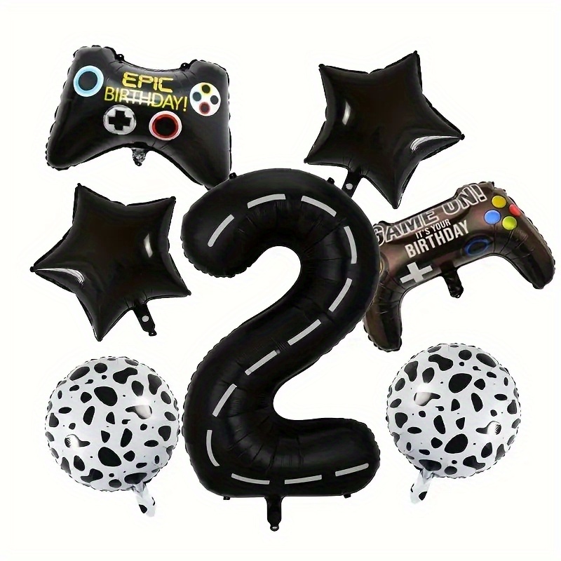 9個入りゲームパッド風船、黒い数字0-9の風船でゲームが始ま - Wedding Supply Online のレビューと価格