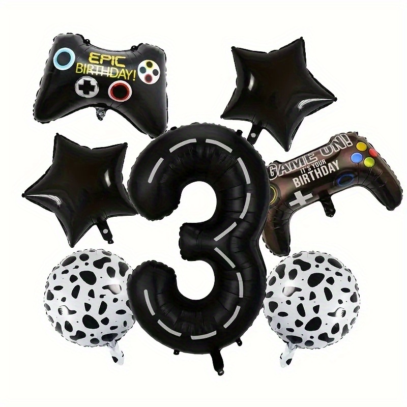 9個入りゲームパッド風船、黒い数字0-9の風船でゲームが始ま - Wedding Supply Online のレビューと価格